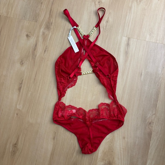 Victoria’s Secret One Piece High Neck Halter Lace Teddy Size XL NWT $89.95 - Picture 5 of 8